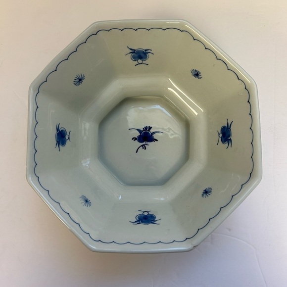 RARE/Royal Delft(Porceleyne Fles) Octagonal Bowl /Dutch Blue-White/Hand Painted - Picture 2 of 10